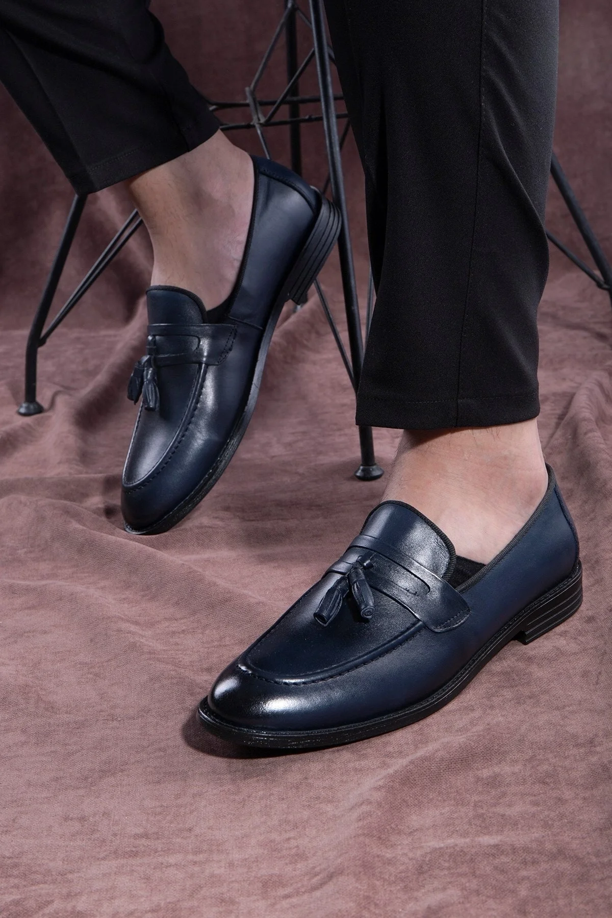 Quaste Hakiki Deri Erkek Klasik Ayakkabı, Loafer Klasik Ayakkabı, Makosen Ayakkabı - Ducavelli Görsel 6