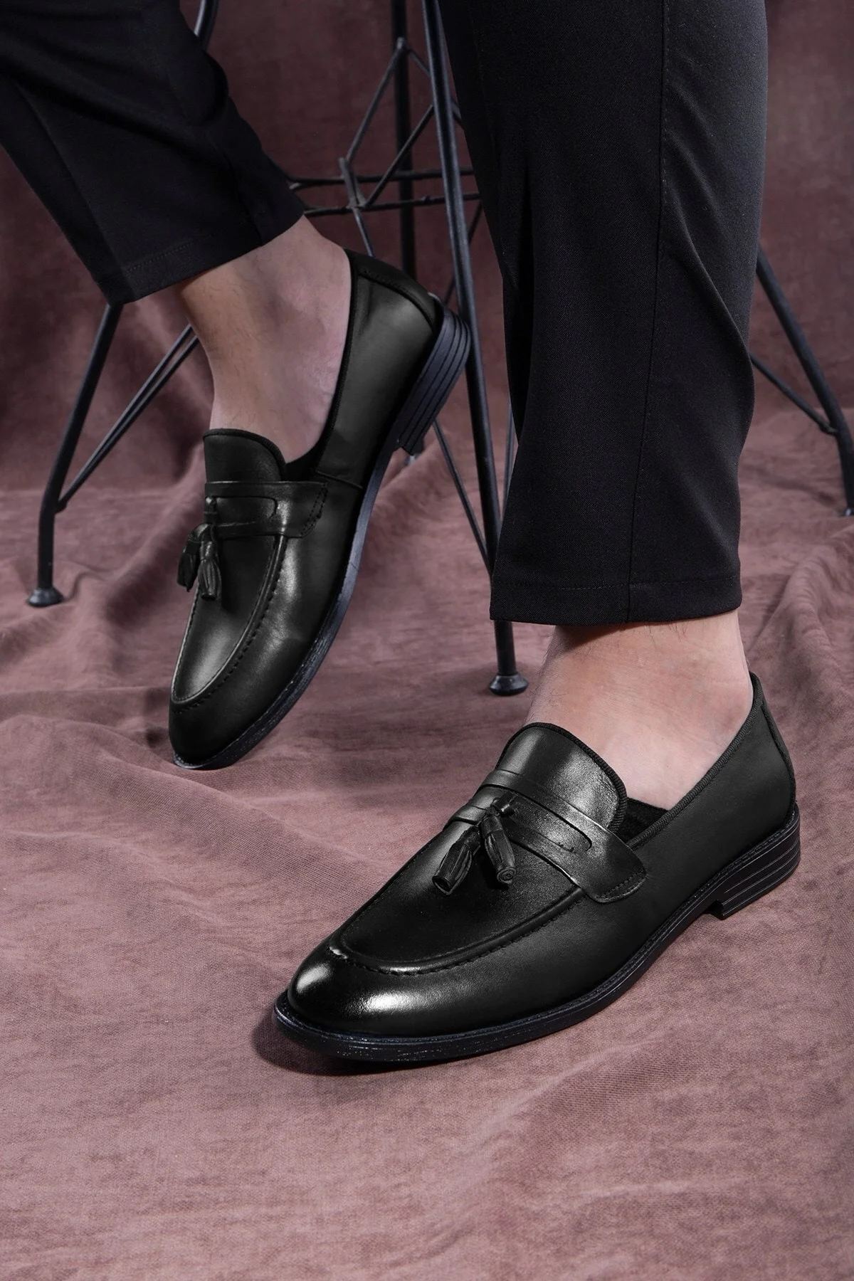 Quaste Hakiki Deri Erkek Klasik Ayakkabı, Loafer Klasik Ayakkabı, Makosen Ayakkabı - Ducavelli Görsel 6