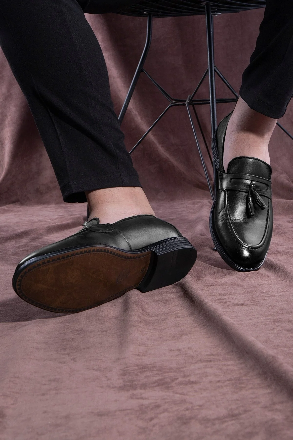Quaste Hakiki Deri Erkek Klasik Ayakkabı, Loafer Klasik Ayakkabı, Makosen Ayakkabı - Ducavelli Görsel 7