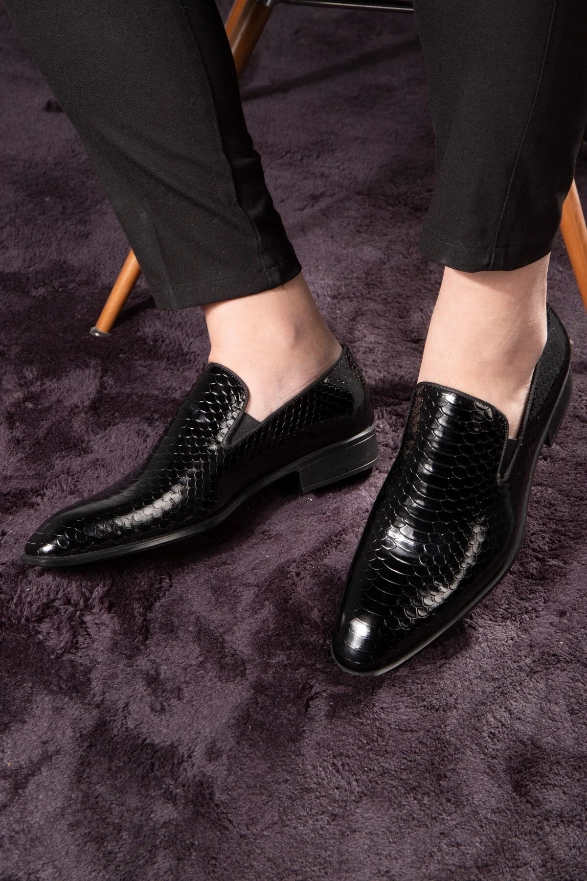 Alligator Hakiki Deri Erkek Klasik Ayakkabı, Loafer Klasik Ayakkabı, Makosen Ayakkabı - Ducavelli Görsel 6