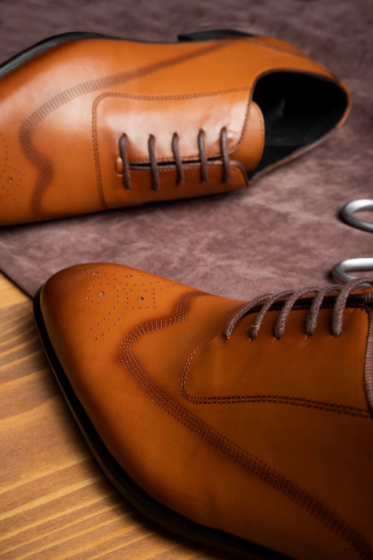 Stylish Hakiki Deri Erkek Oxford Bağcıklı Klasik Ayakkabı - Ducavelli Görsel 4