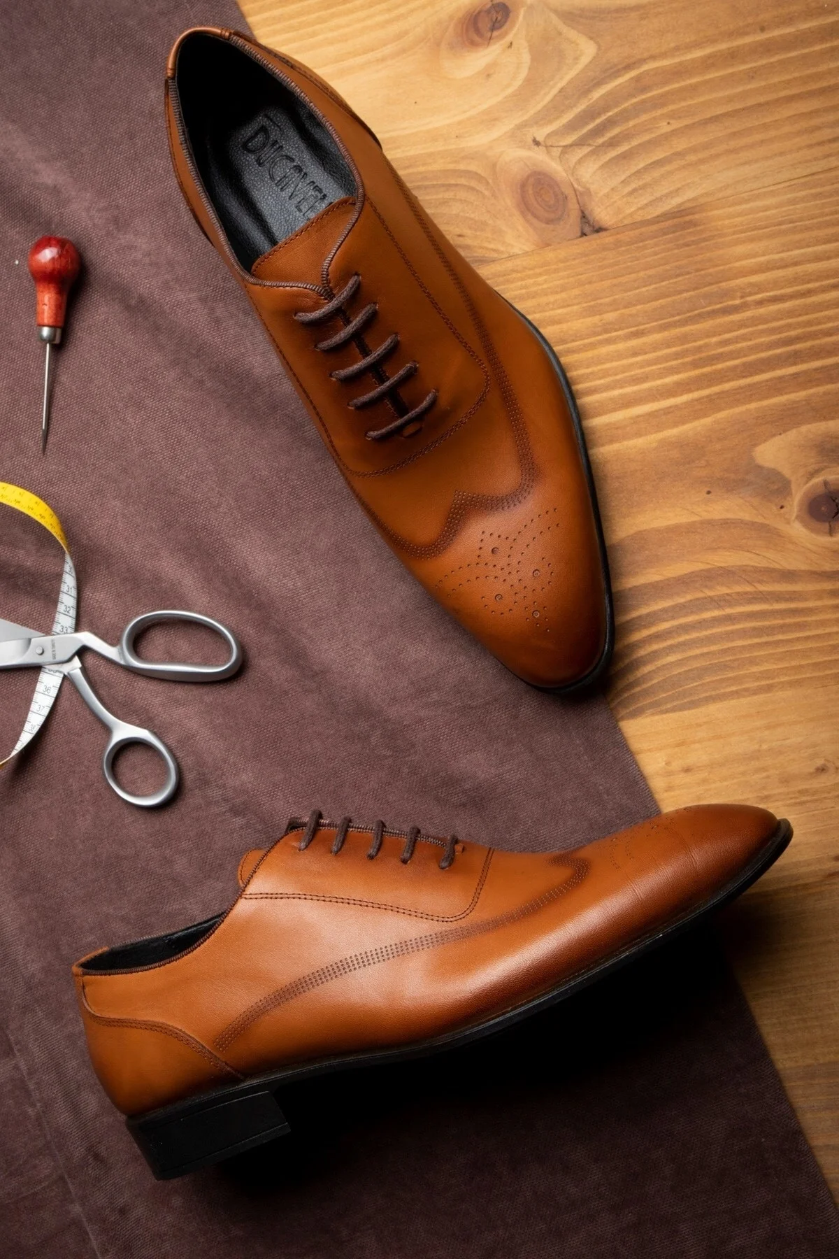 Stylish Hakiki Deri Erkek Oxford Bağcıklı Klasik Ayakkabı - Ducavelli Görsel 5