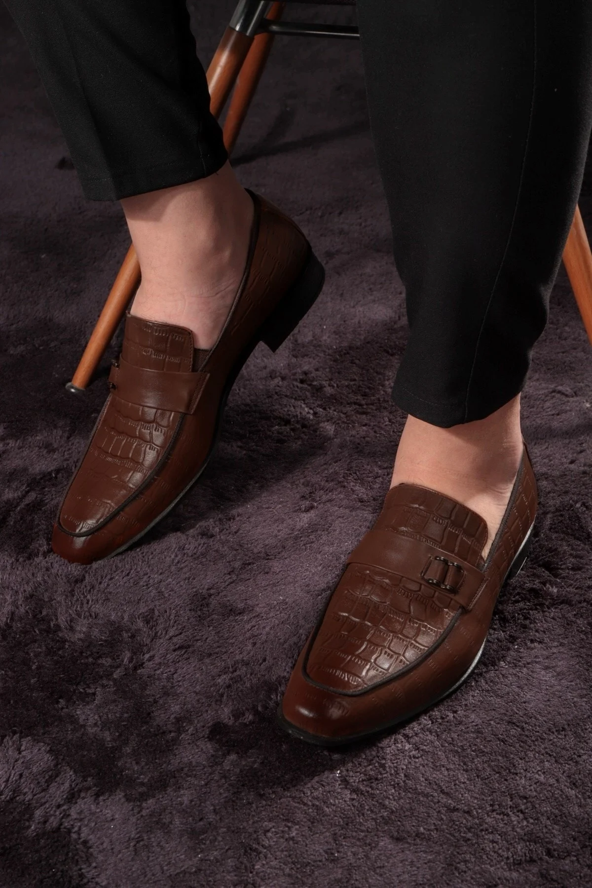 Swank Hakiki Deri Erkek Klasik Ayakkabı, Loafer Klasik Ayakkabı, Makosen Ayakkabı - Ducavelli Görsel 8