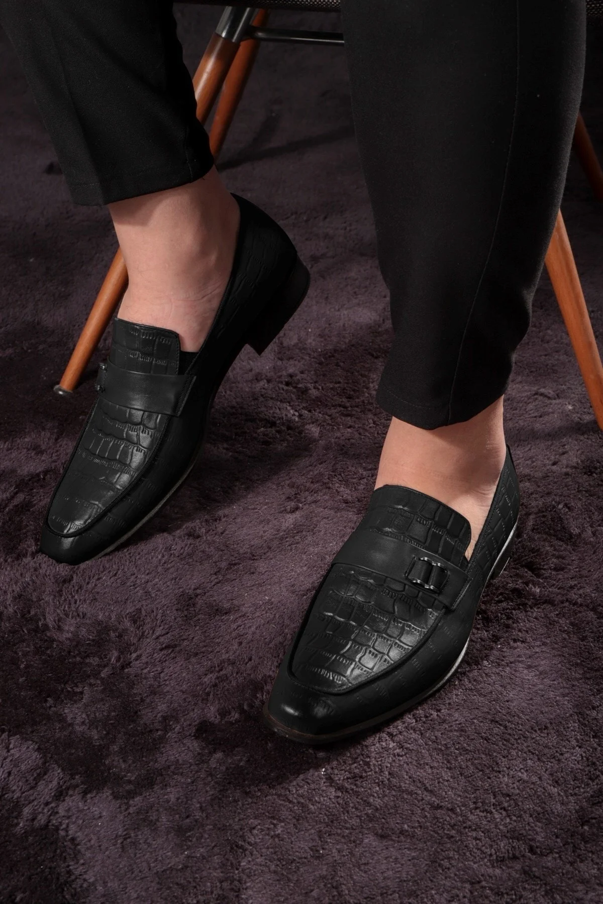 Swank Hakiki Deri Erkek Klasik Ayakkabı, Loafer Klasik Ayakkabı, Makosen Ayakkabı - Ducavelli Görsel 7