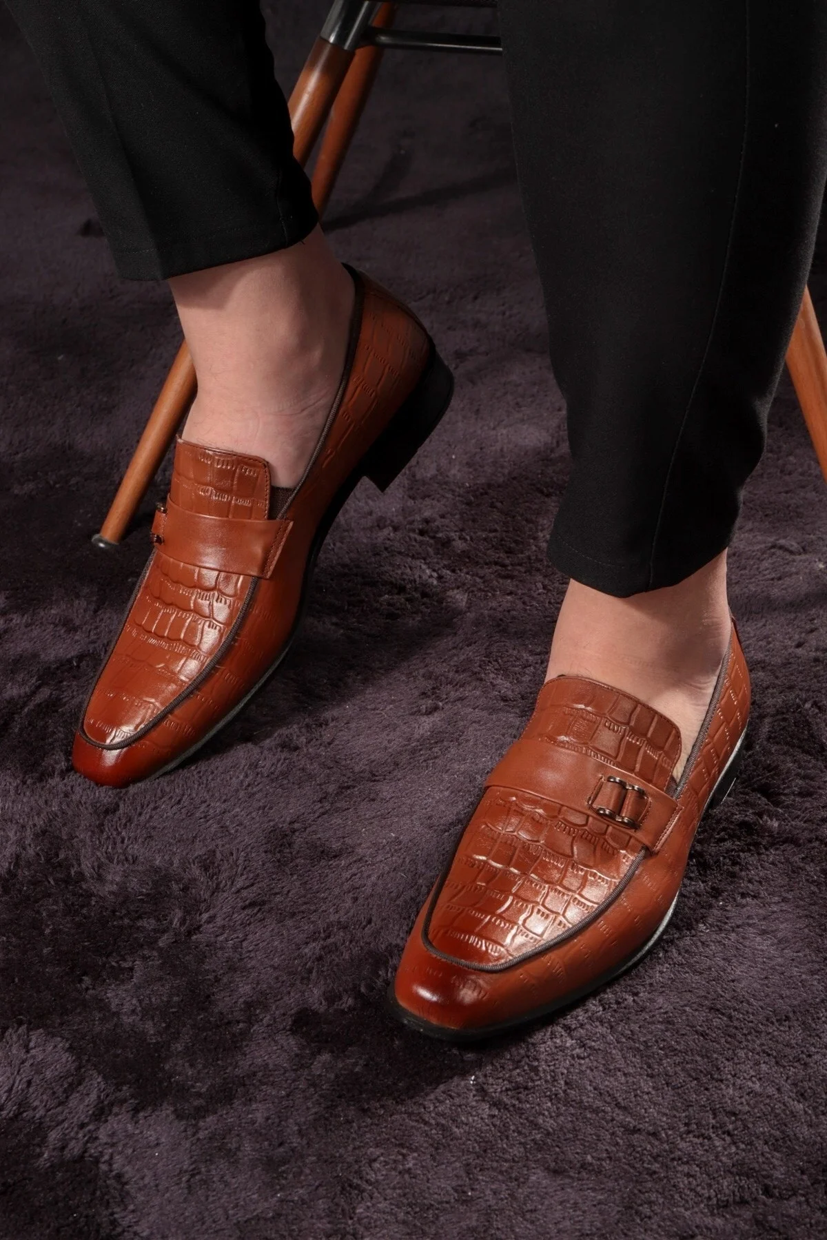 Swank Hakiki Deri Erkek Klasik Ayakkabı, Loafer Klasik Ayakkabı, Makosen Ayakkabı - Ducavelli Görsel 6