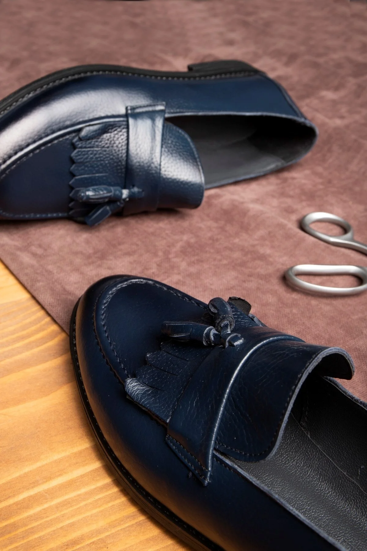 Tassel Hakiki Deri Erkek Klasik Ayakkabı, Loafer Klasik Ayakkabı, Makosen Ayakkabı - Ducavelli Görsel 6