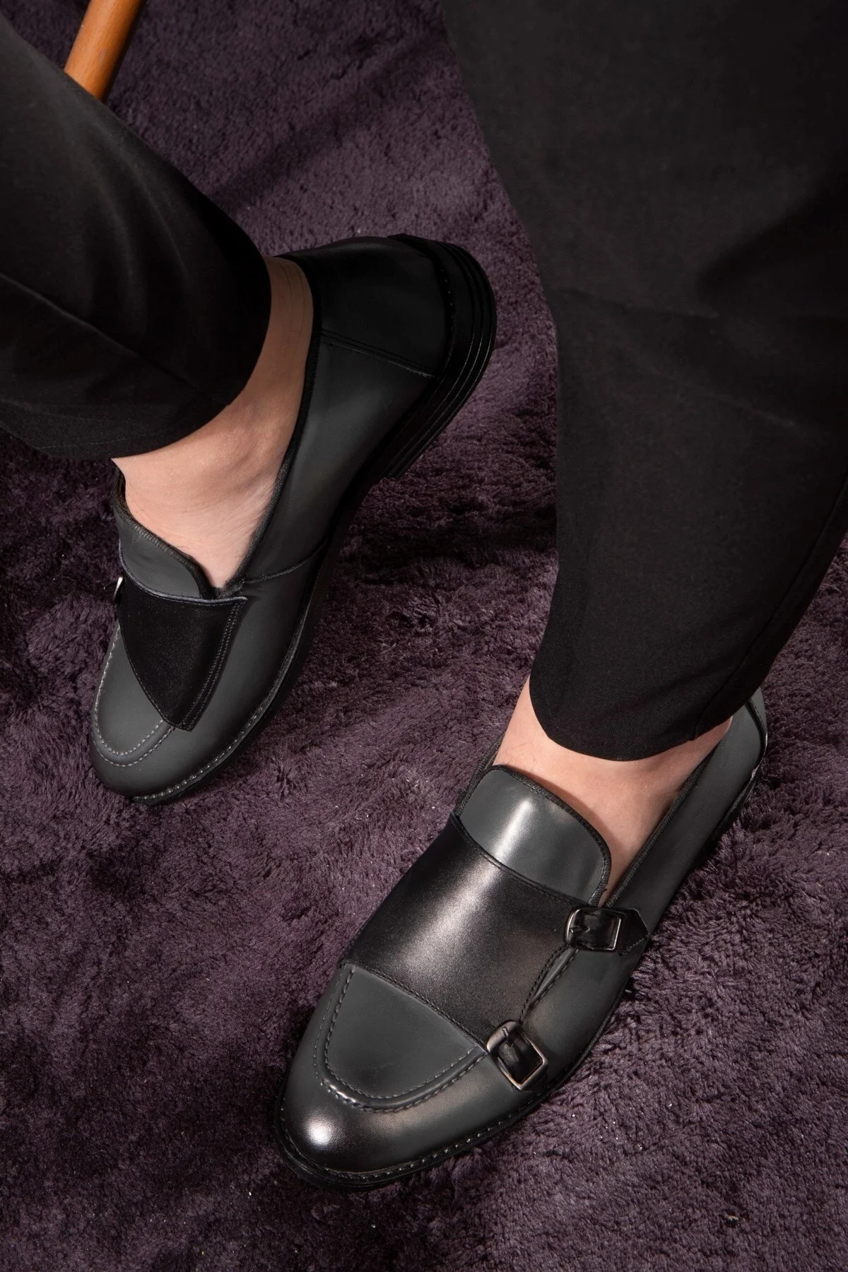Double Hakiki Deri Erkek Loafer Klasik Makosen Ayakkabı - Ducavelli Görsel 8