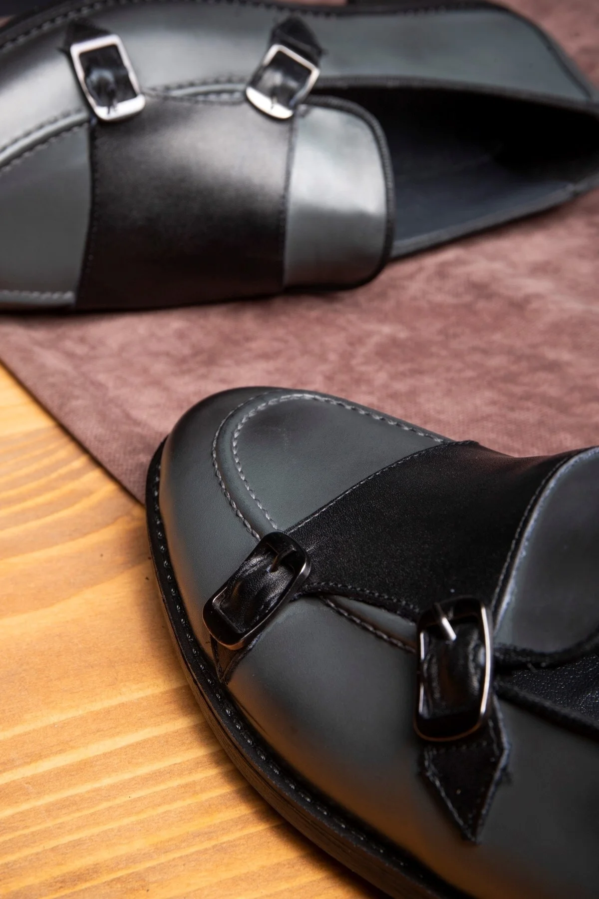Double Hakiki Deri Erkek Loafer Klasik Makosen Ayakkabı - Ducavelli Görsel 6