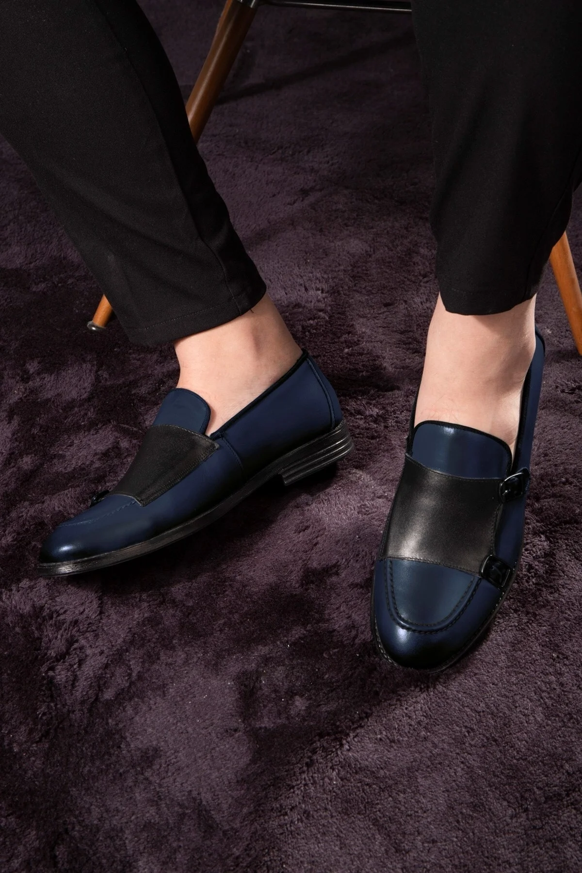 Double Hakiki Deri Erkek Loafer Klasik Makosen Ayakkabı - Ducavelli Görsel 7