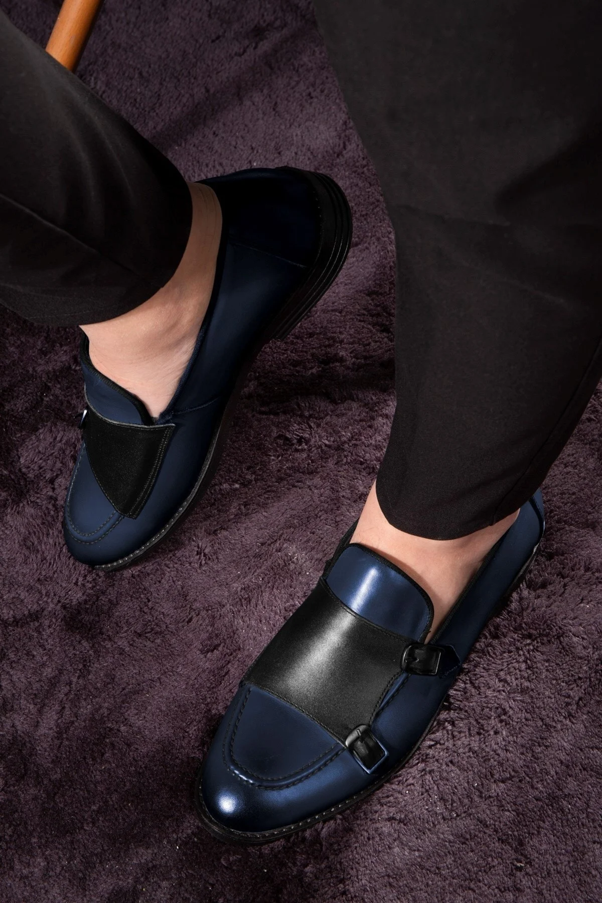 Double Hakiki Deri Erkek Loafer Klasik Makosen Ayakkabı - Ducavelli Görsel 8