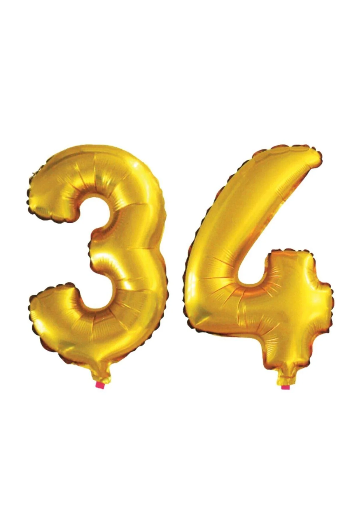 34 Yaş Sayı Folyo Balon Altın 90 Cm