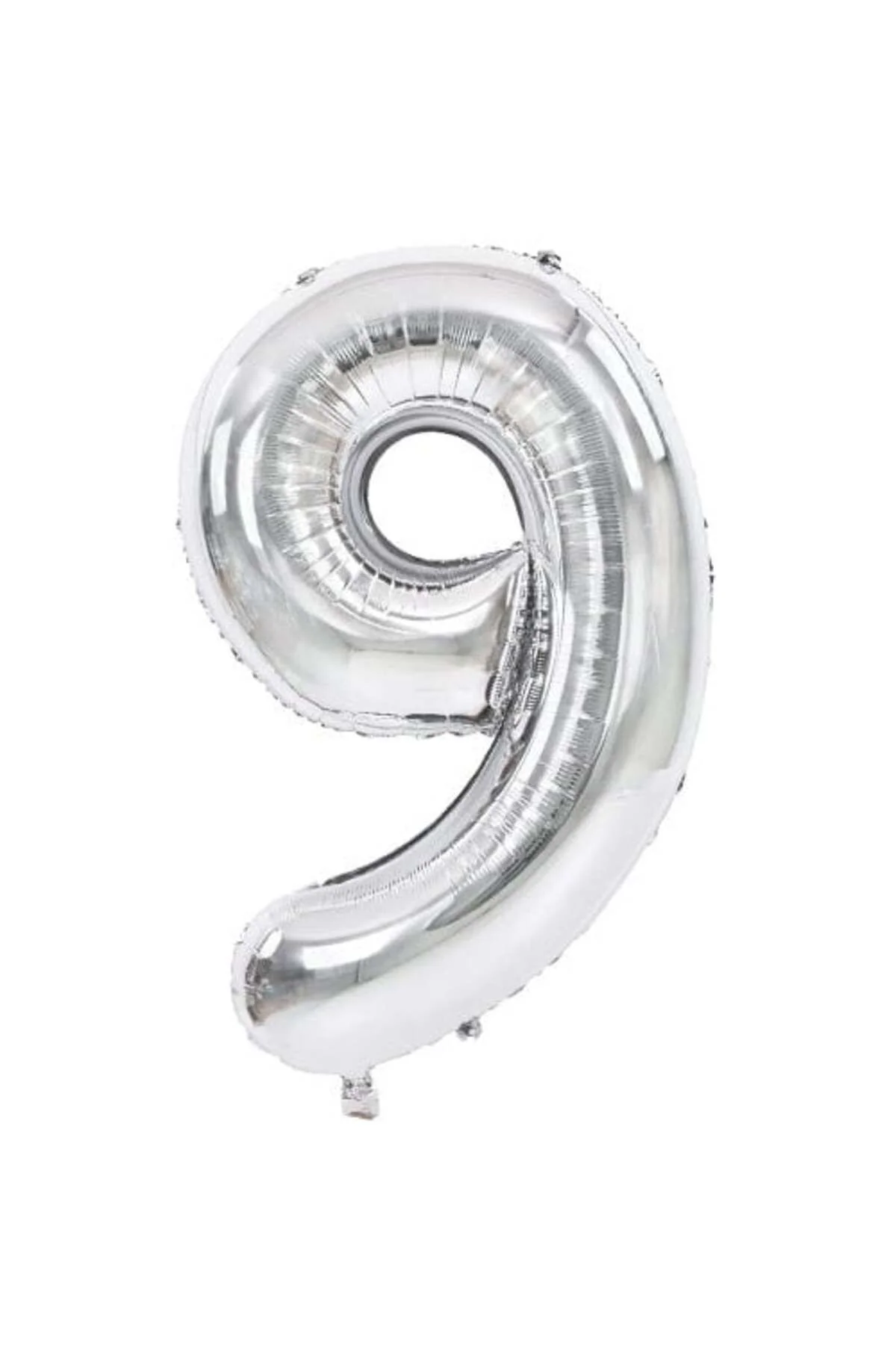 9 Rakam Folyo Gümüş Balon Küçük 35 Cm