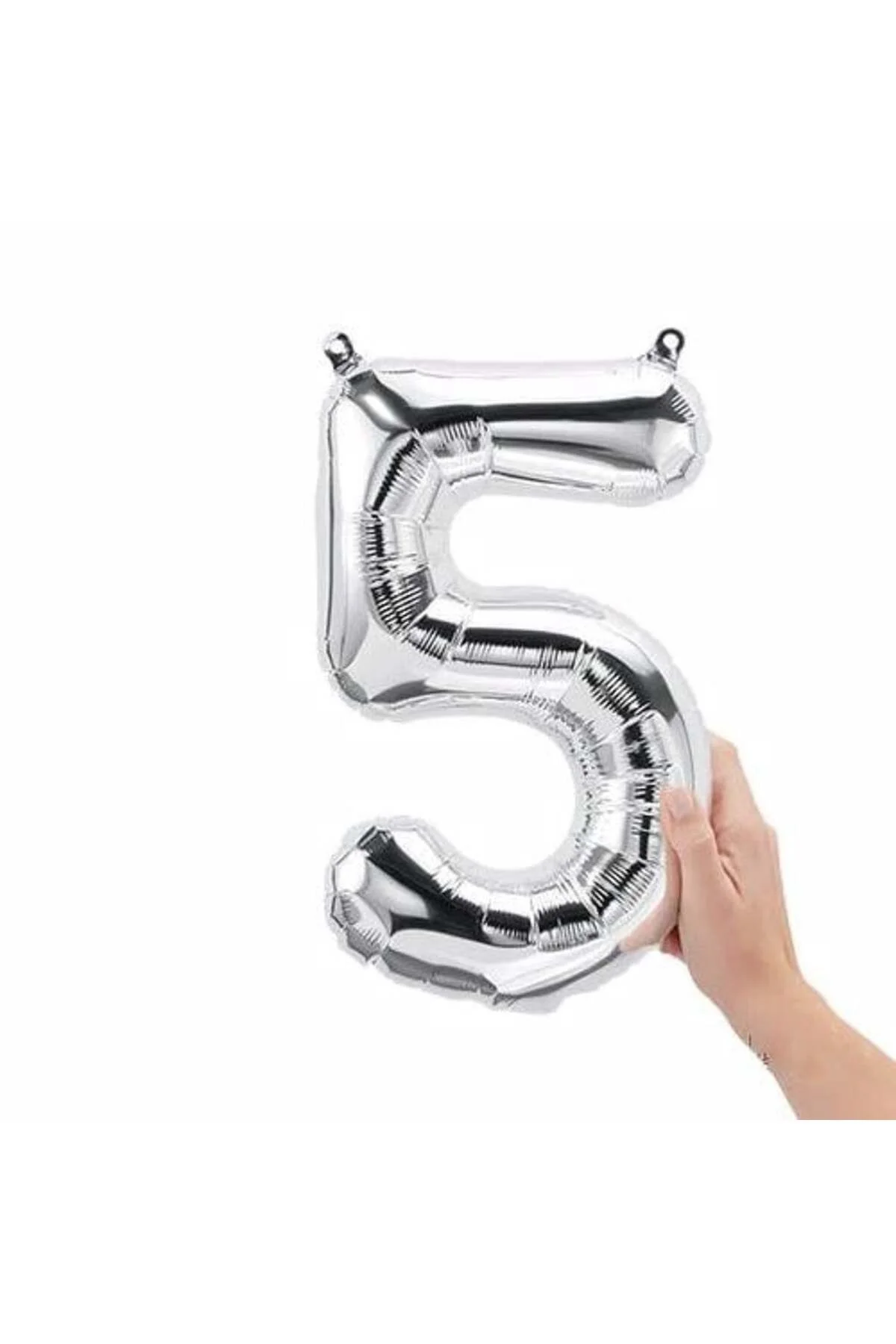 9 Rakam Folyo Gümüş Balon Küçük 35 Cm - Partioutlet Görsel 5