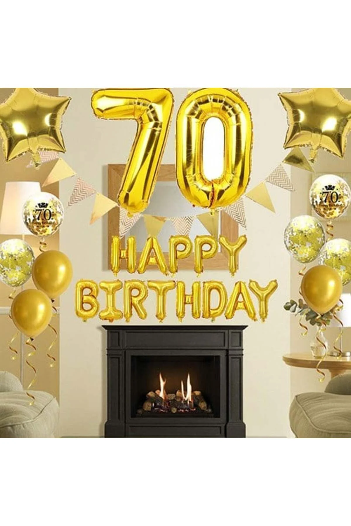L Harf Folyo Gold Renk Balon Küçük 35 Cm - Partioutlet Görsel 5