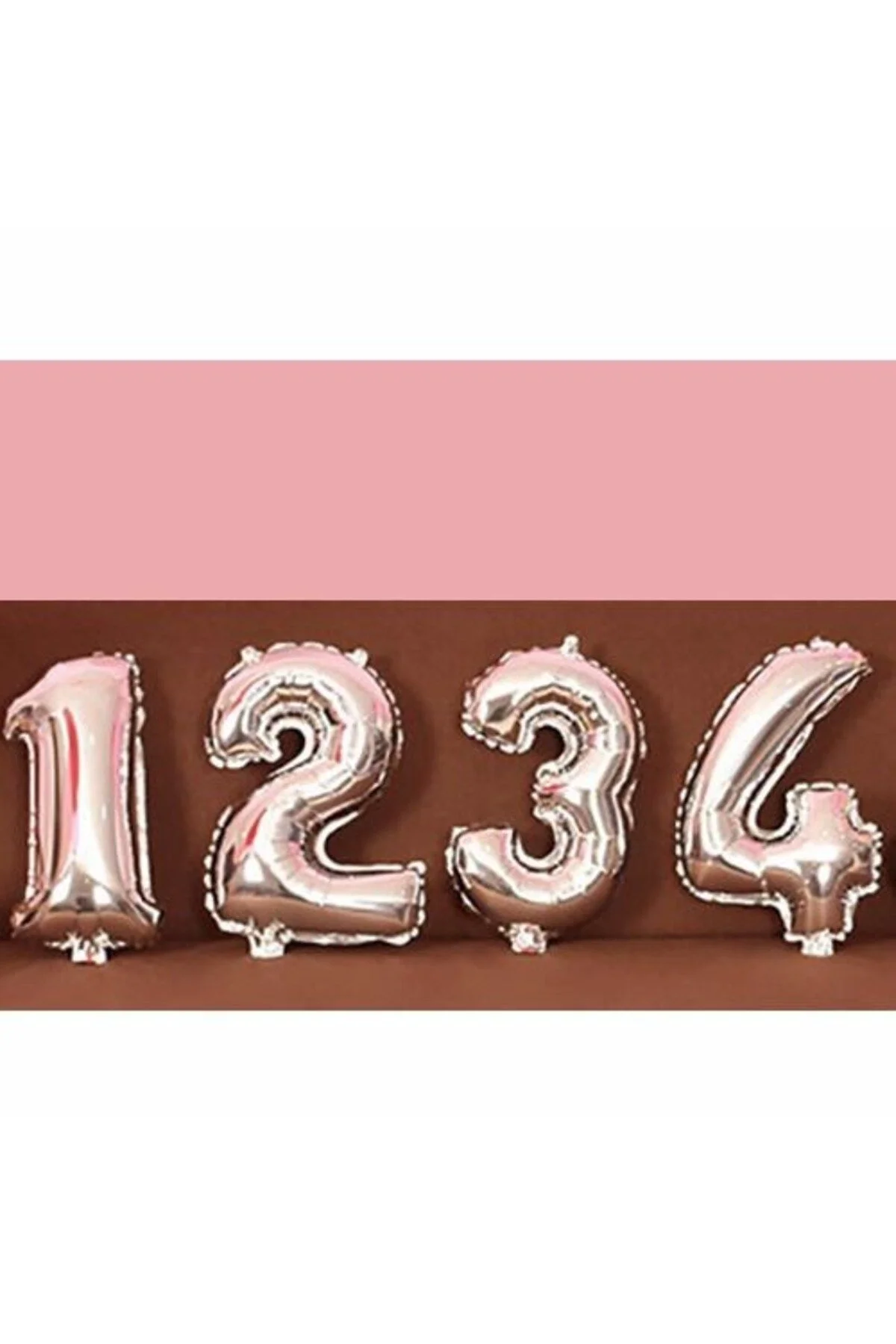 5 Rakam Folyo Gümüş Balon Küçük 35 Cm - Partioutlet Görsel 3