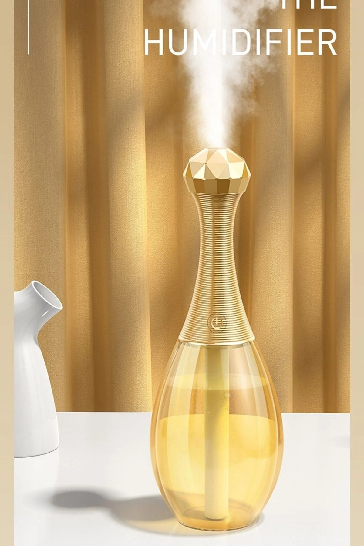 Hava Nemlendirici Aromatik Oda Kokusu Difüzörü Buhar Ultrasonik 7 Renk Led Işıklı 300 ml - H2O Humidifier Görsel 2