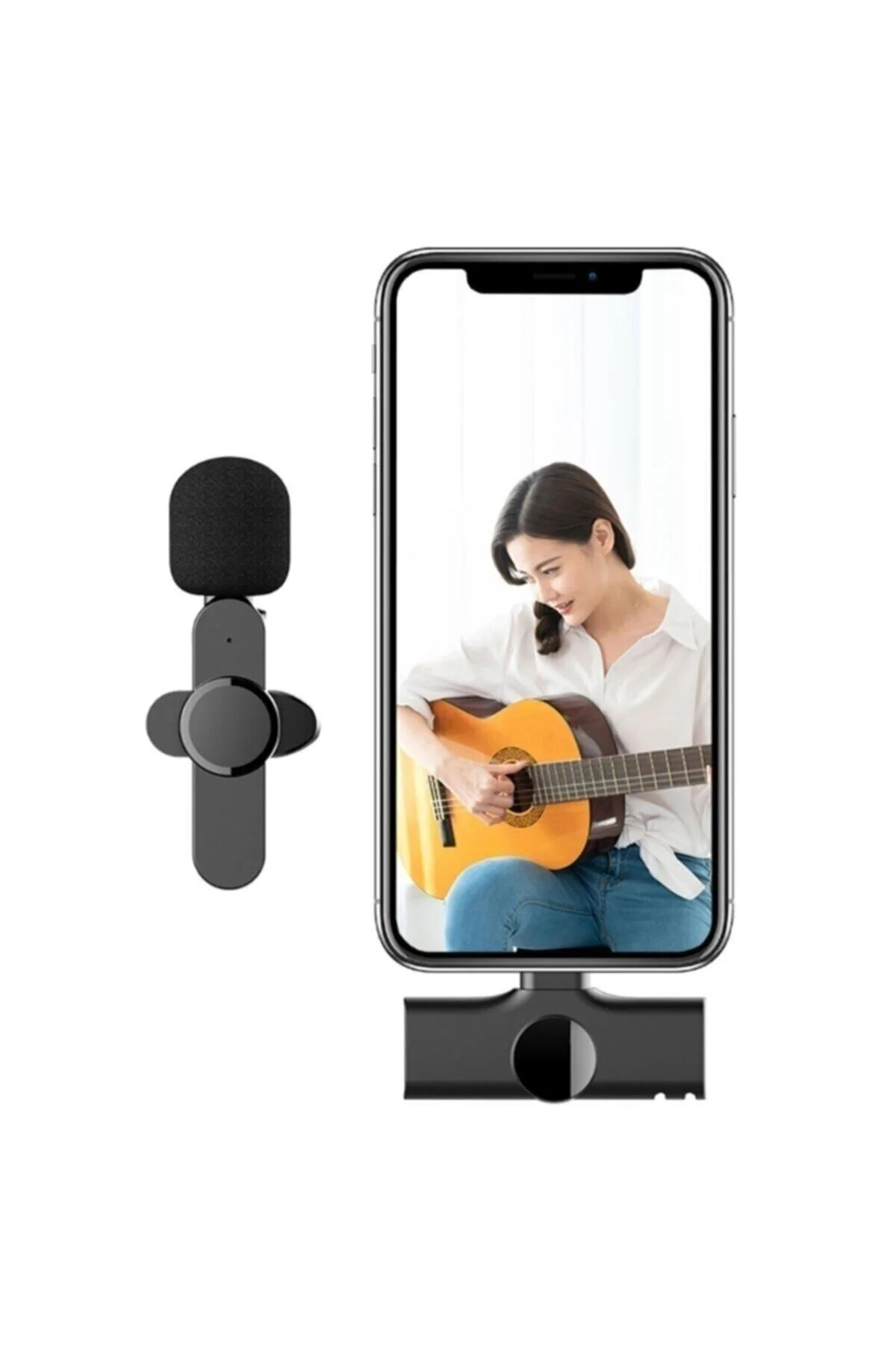 Telefon Uyumlu Wireless Youtube Tiktok Yayın Kablosuz Yaka Mikrofonu - pazariz Görsel 8
