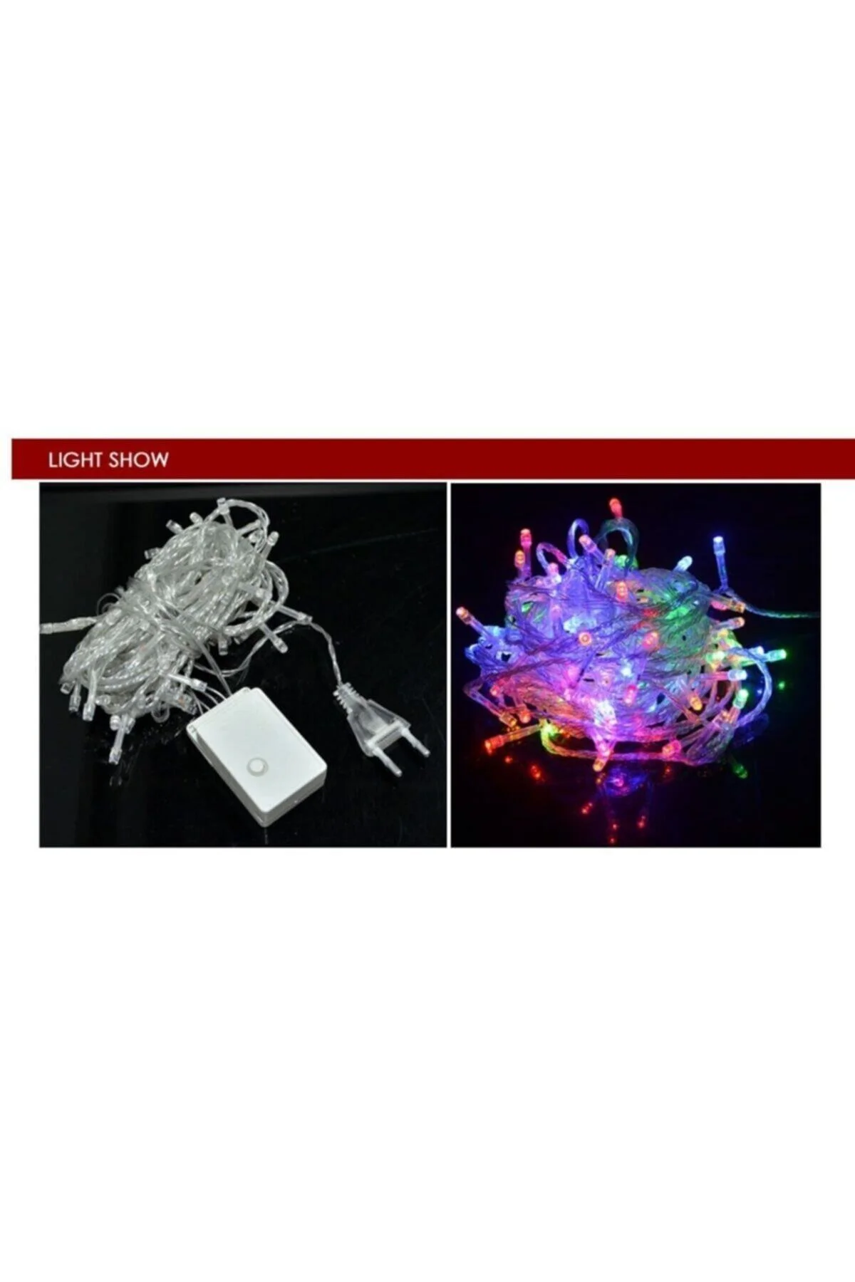 10 Mt 100 Led Işık Renkli Noel Yılbaşı Agaç Süsleme Led Süs 9 Fon - pazariz Görsel 2