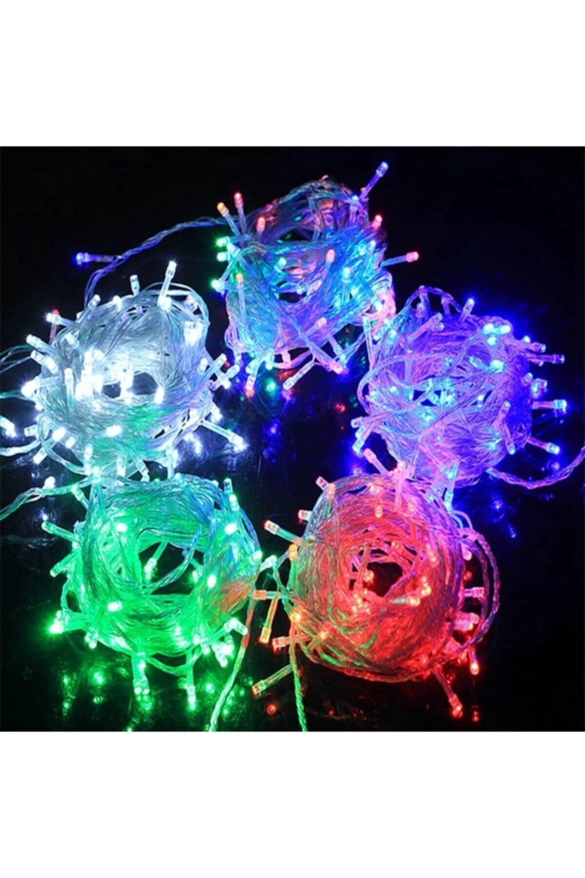 10 Mt 100 Led Işık Renkli Noel Yılbaşı Agaç Süsleme Led Süs 9 Fon - pazariz Görsel 6