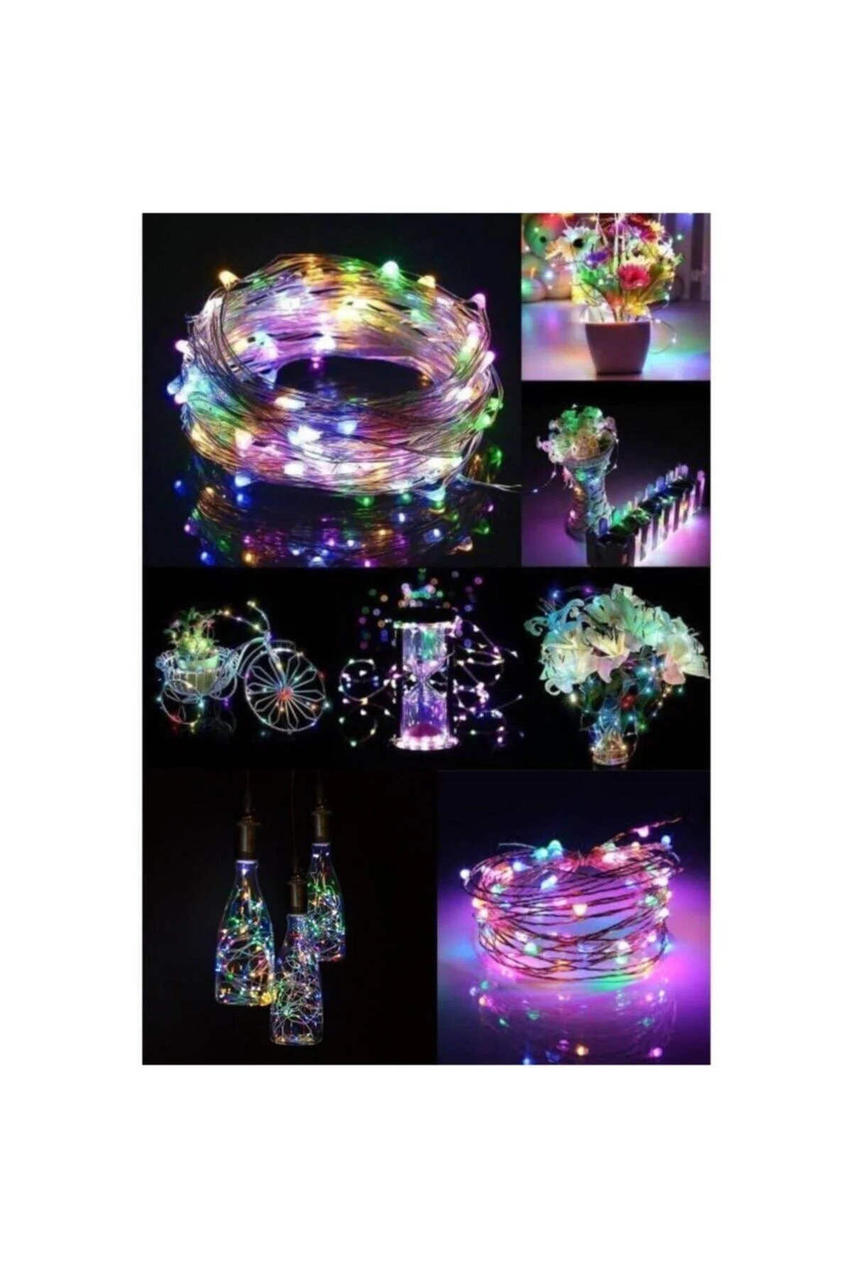 Pilli Renkli Peri Led Işık Dekoratif Aydınlatma 5 Metre Rgb Led - Adista Görsel 8