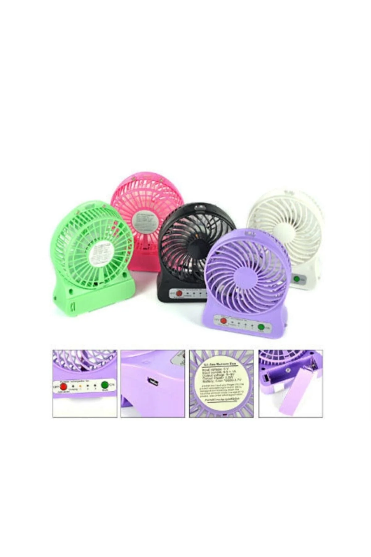 Şarjlı Taşınabilir Mini Fan - Vantilatör - Bima Ticaret Görsel 4