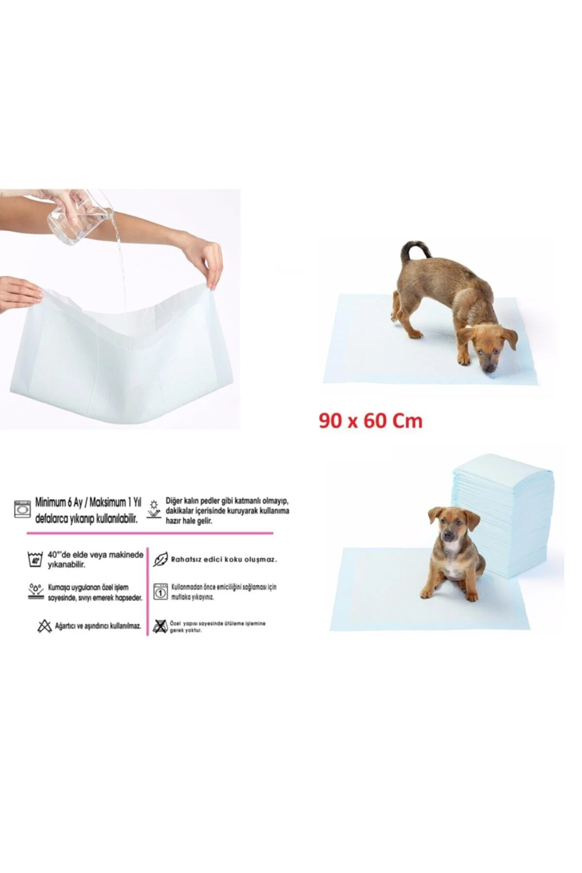 Yıkanabilir Köpek Çiş Pedi - 90 X 60 Cm