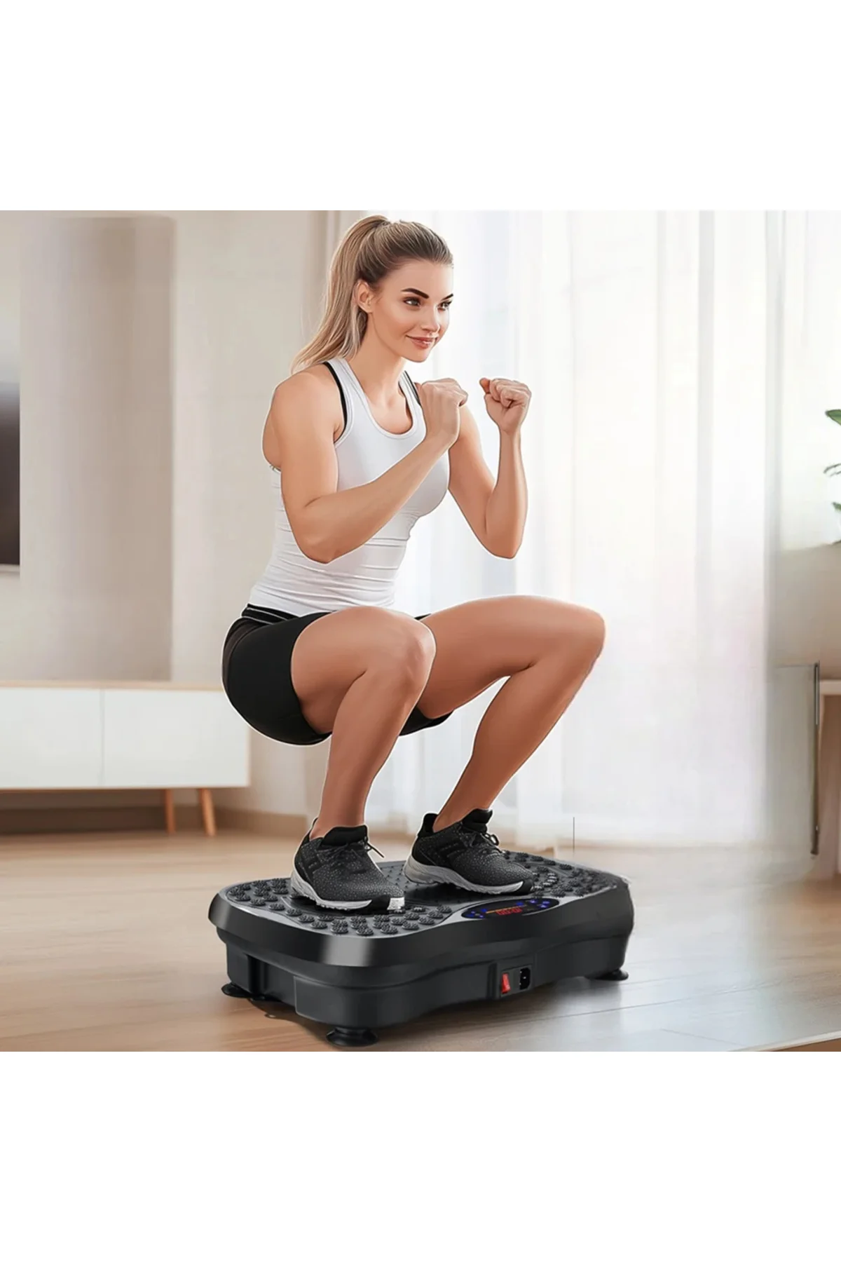 Titreşim Egzersiz Makinesi Antrenman Standı Vibrating Plate - 2x Direnç 4D Bluetooth Uyumlu - pazariz Görsel 2