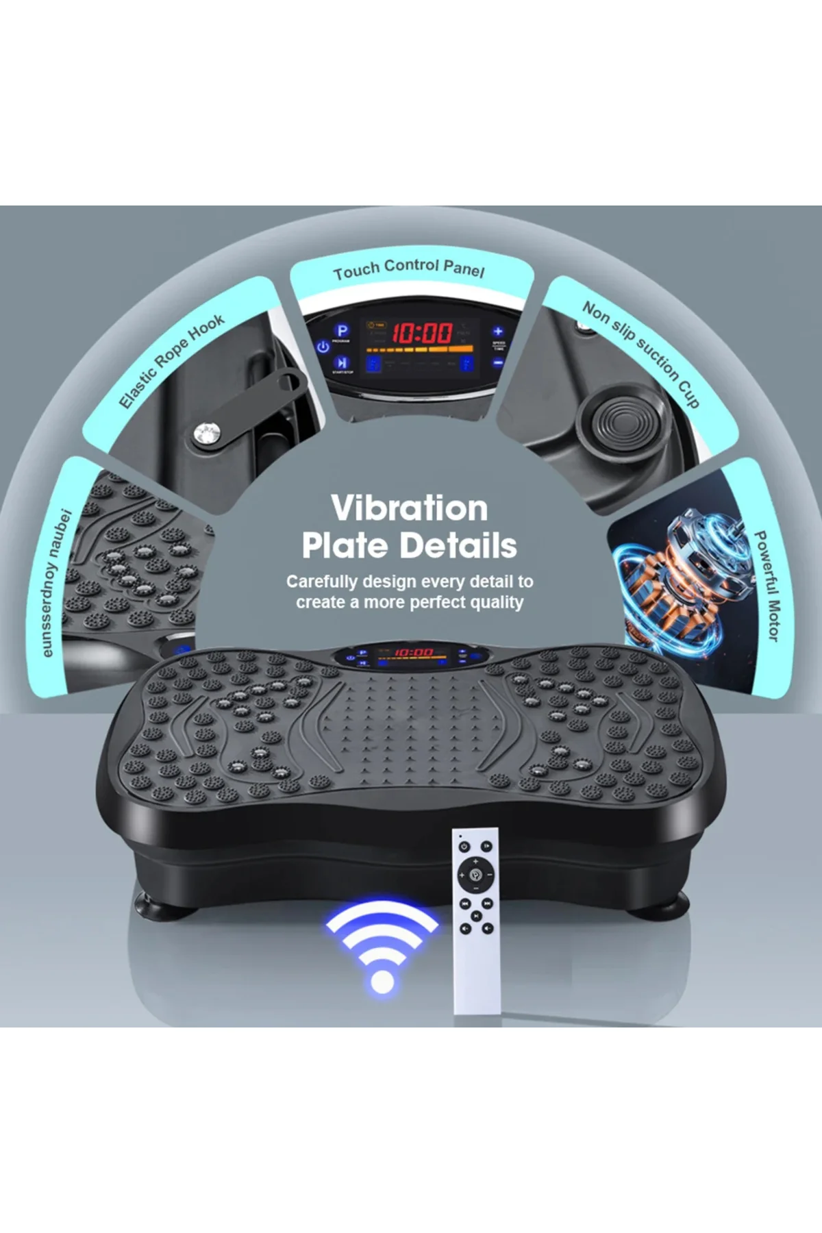 Titreşim Egzersiz Makinesi Antrenman Standı Vibrating Plate - 2x Direnç 4D Bluetooth Uyumlu - pazariz Görsel 7