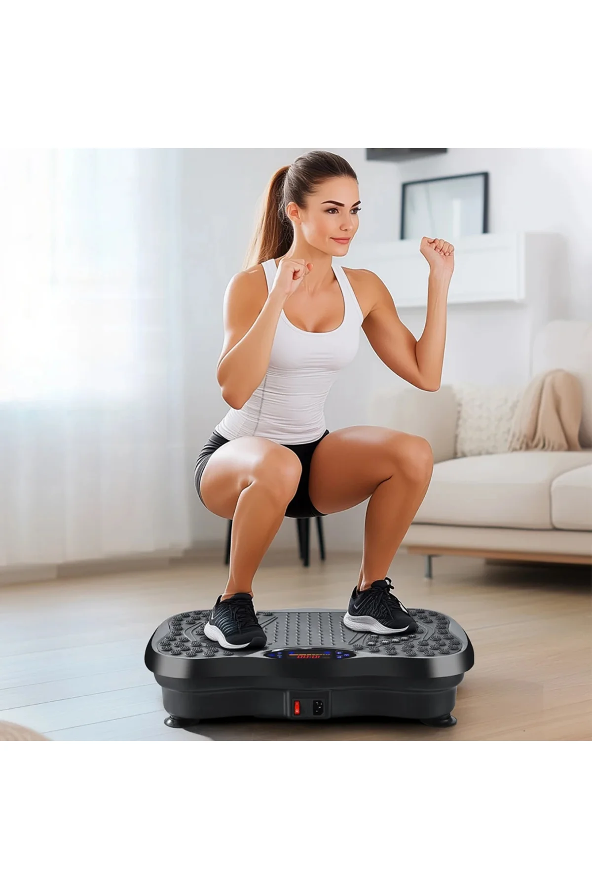 Titreşim Egzersiz Makinesi Antrenman Standı Vibrating Plate - 2x Direnç 4D Bluetooth Uyumlu