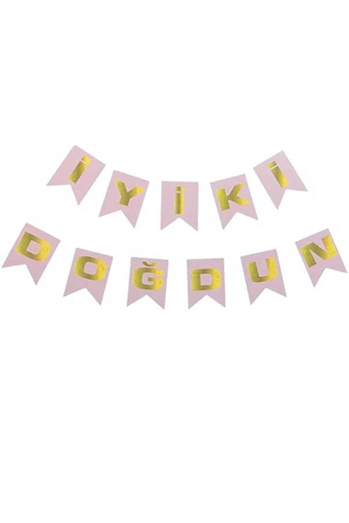 İyi Ki Doğdun Pembe Gold Yazı Banner