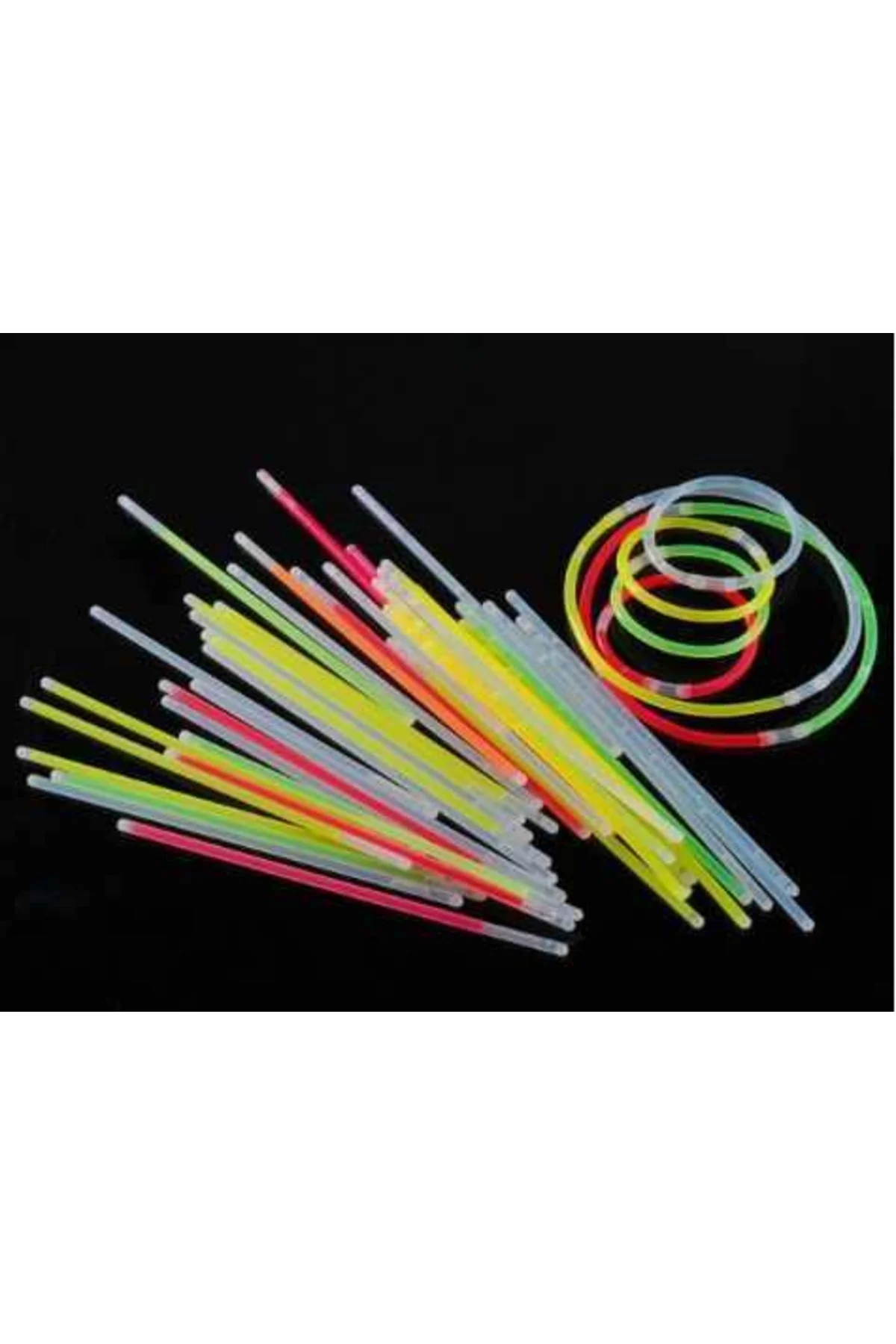 10 Adet Glow Stick Bracelet Fosforlu Kırılan Çubuk Bileklik - rennway Görsel 3