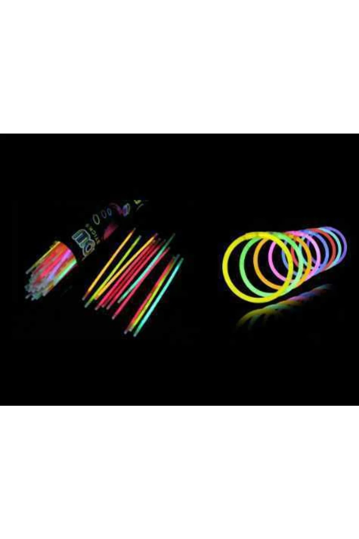 10 Adet Glow Stick Bracelet Fosforlu Kırılan Çubuk Bileklik - rennway Görsel 4