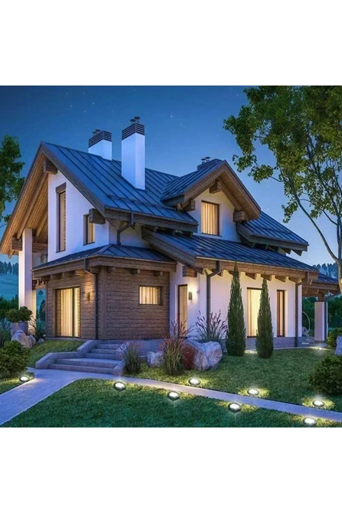 Solar Güneş Enerjili 8 Ledli Kazıklı Çim Zemin Bahçe Aydınlatma 3 W Günışığı Işık (4 Adet) - pazariz Görsel 6