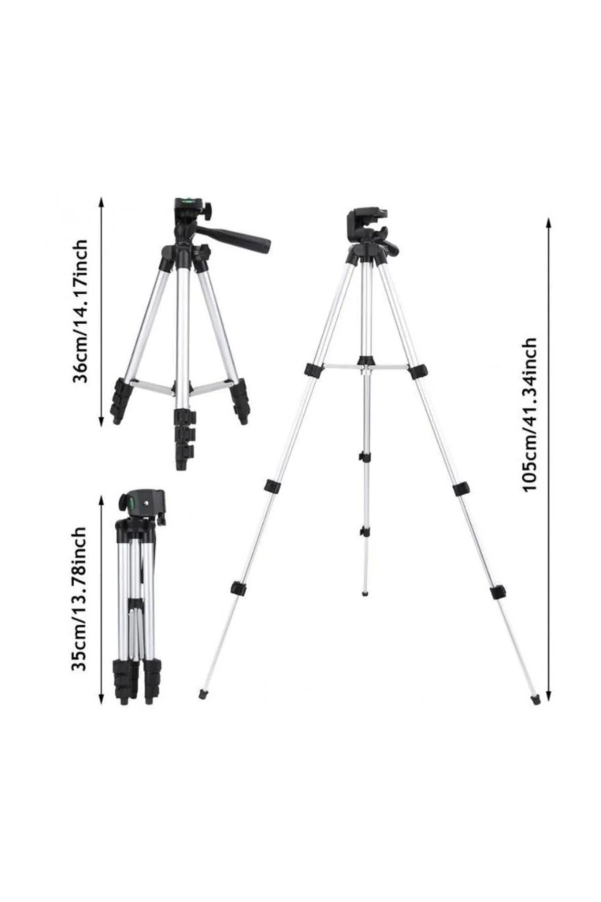 Cep Telefonu Kamera Tripodu 105 cm Tripod Ayağı - pazariz Görsel 2