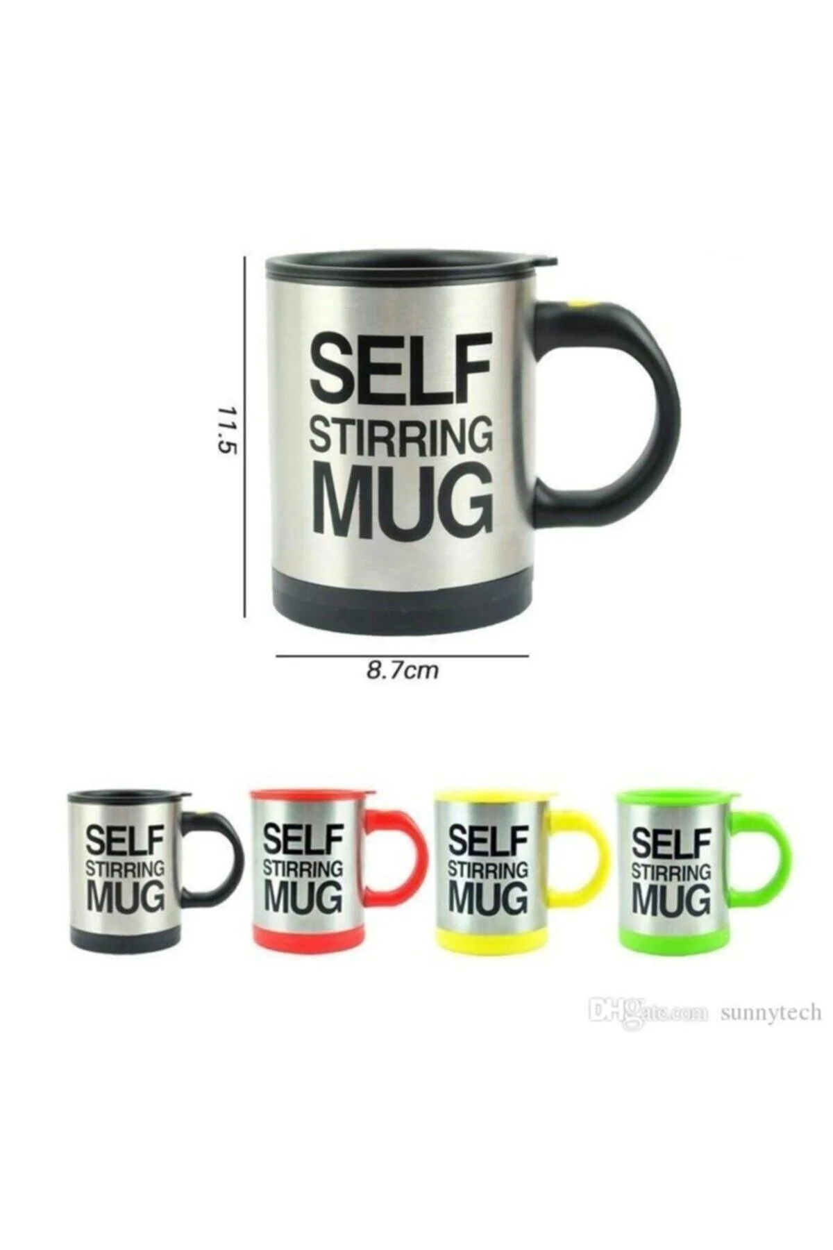 Pazarız Self Mug Mikser Pilli Kupa Kendi Kendini Karıştıran Kahve Termosu - pazariz Görsel 3