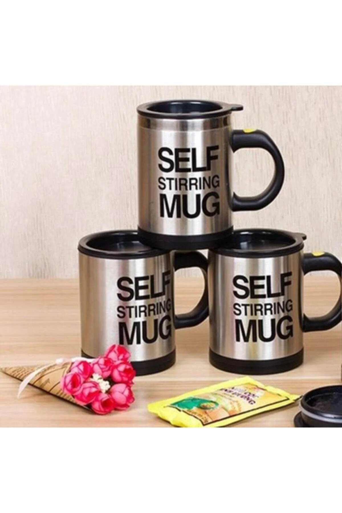 Pazarız Self Mug Mikser Pilli Kupa Kendi Kendini Karıştıran Kahve Termosu - pazariz Görsel 8