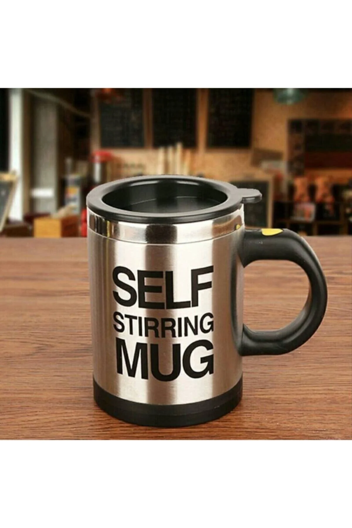 Pazarız Self Mug Mikser Pilli Kupa Kendi Kendini Karıştıran Kahve Termosu