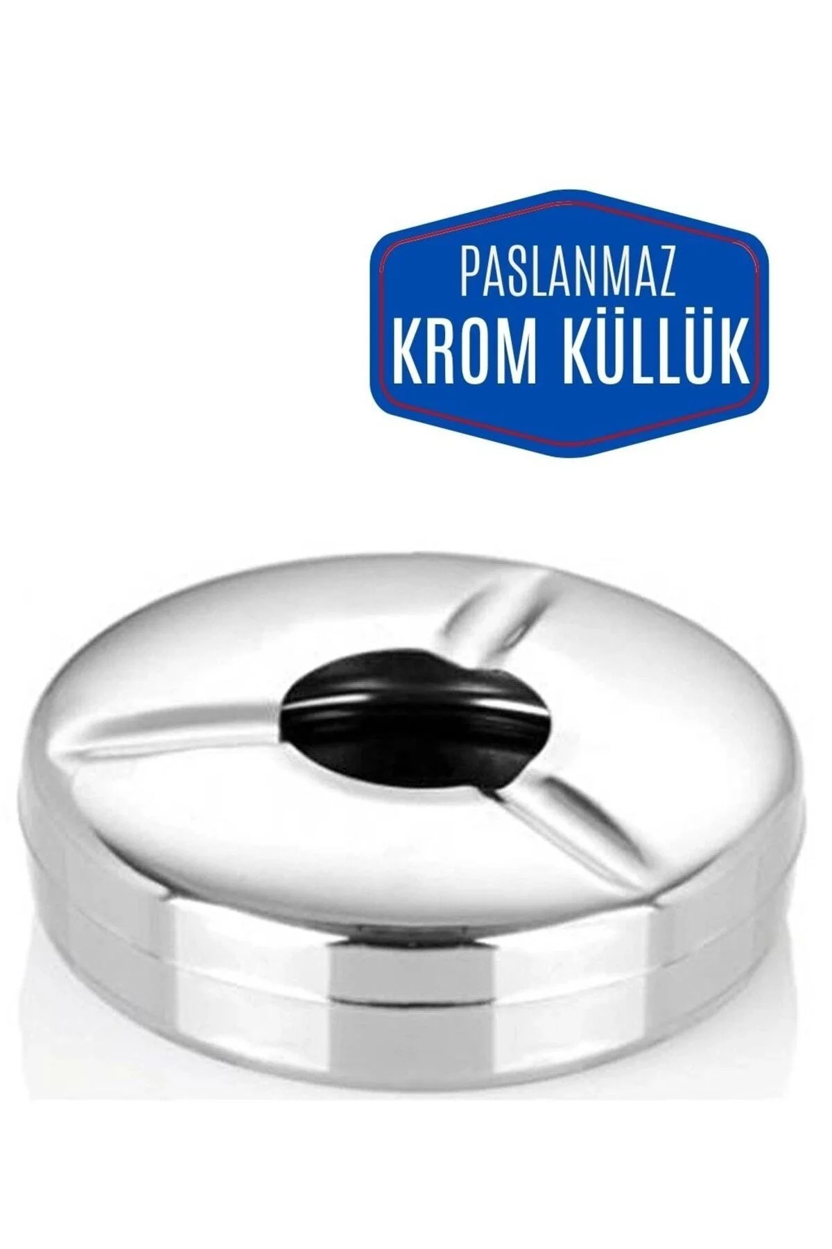 Kapaklı Paslanmaz Metal Küllük 711509