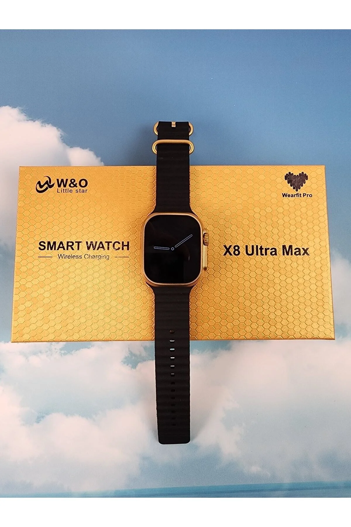X8 Ultra Akıllı Saat Pusula Vücut Sıcaklık NFC Gold Kordon Hediye 2023 Versiyon Watch 8 - pazariz Görsel 6
