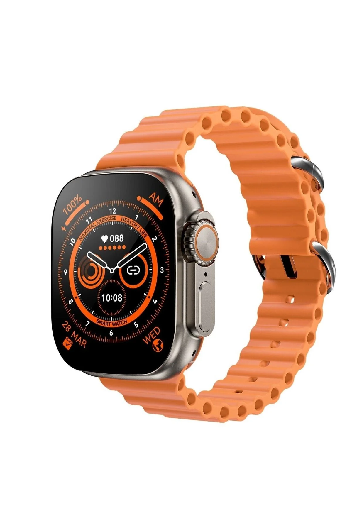 Gs8 Watch 8 Ultra Akıllı Saat Türkçe Siri Özellikli Watch 2.02 Inc Turuncu - pazariz Görsel 2