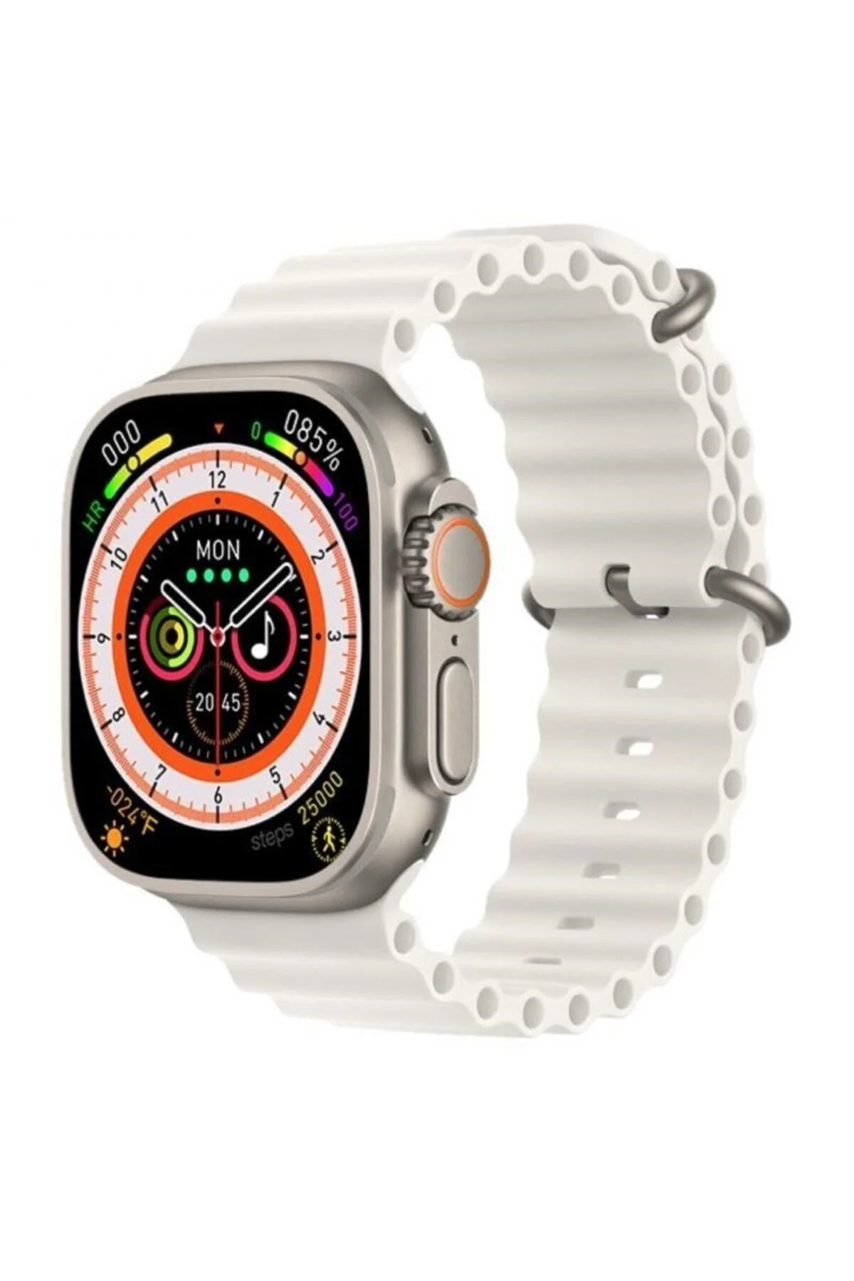Gs8 Watch 8 Ultra Akıllı Saat Beyaz Watch + Siyah Pro4 Benzeri Bluetooth Kulaklık Hediye - pazariz Görsel 2