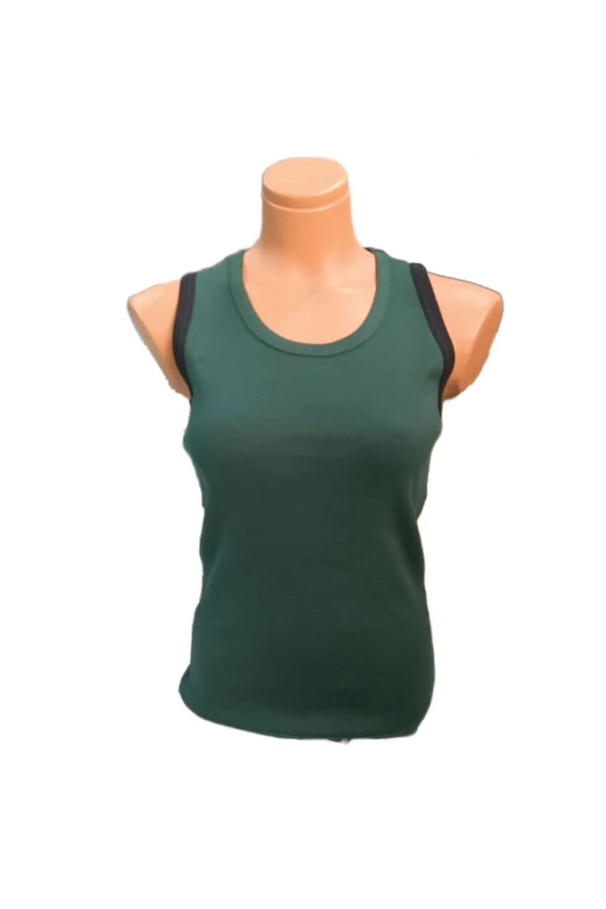 Fitted/Vücuda Oturan Crop Kalın Askılı Fitilli Esnek Örme Atlet - PEMBECİN Görsel 2