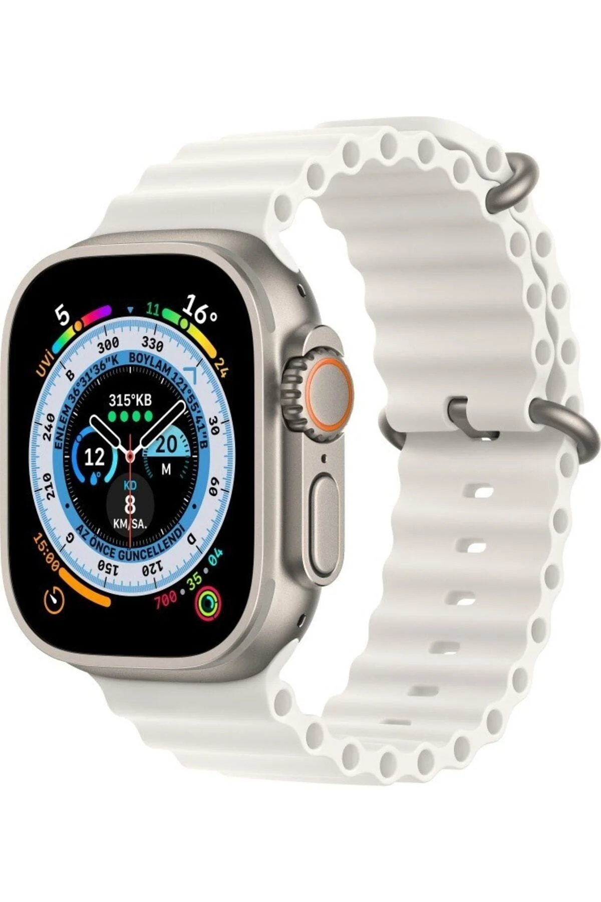 Apple Watch Uyumluultra 1 2 3 4 5 6 7 8 Se 42 44 45 49mm Silikon Kasis Kabartmalı Kordon