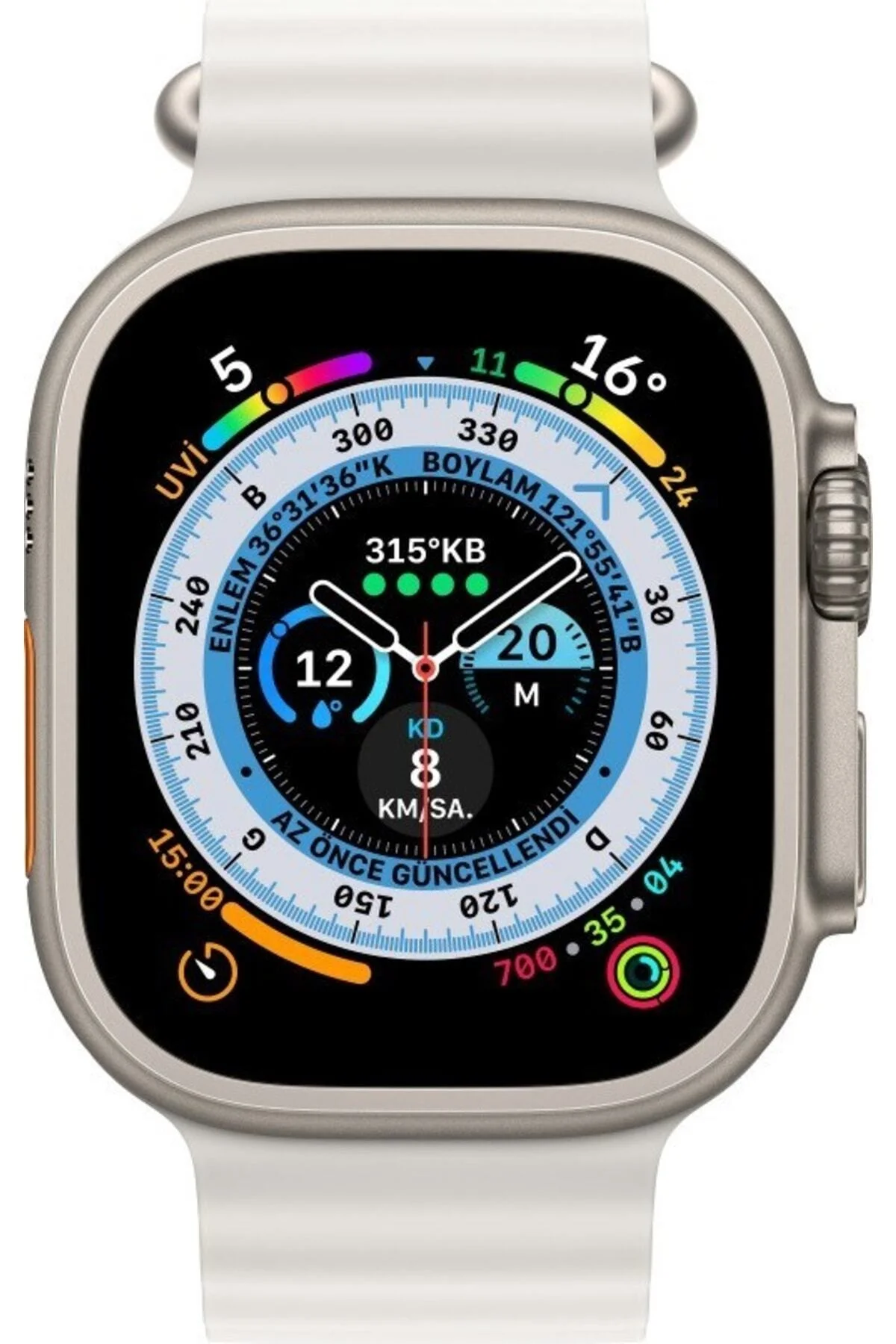 Apple Watch Uyumluultra 1 2 3 4 5 6 7 8 Se 42 44 45 49mm Silikon Kasis Kabartmalı Kordon - pazariz Görsel 3
