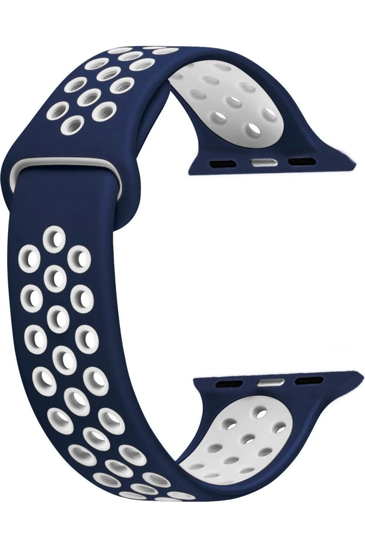 Apple Watch Uyumluseries 8 45mm Kordon, Silicone Sport Band Prusya Mavisi