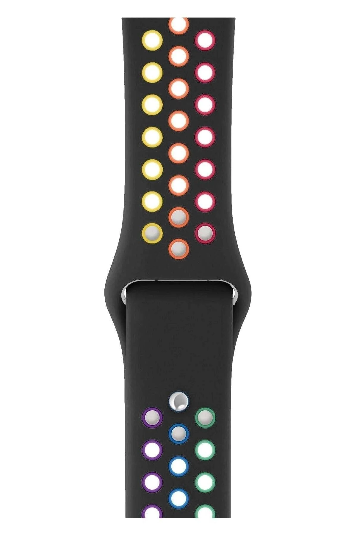 Apple Watch Uyumlugökkuşağı Delikli Spor Kordon Kayış Erkek 45m - pazariz Görsel 3