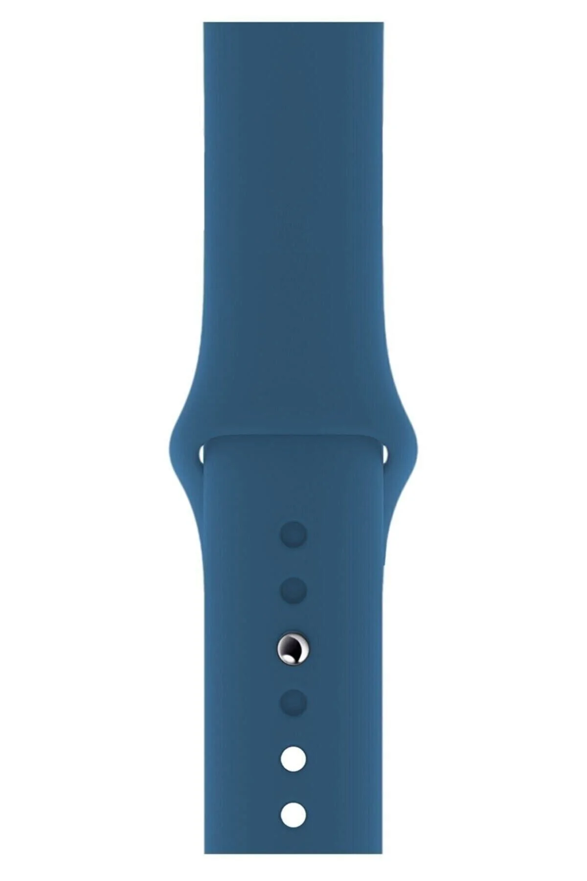 Apple Watch Uyumlu1 2 3 4 5 6 7 Se 45mm Klasik Silikon Kordon Kayış Kayalık Denim Blue - pazariz Görsel 2