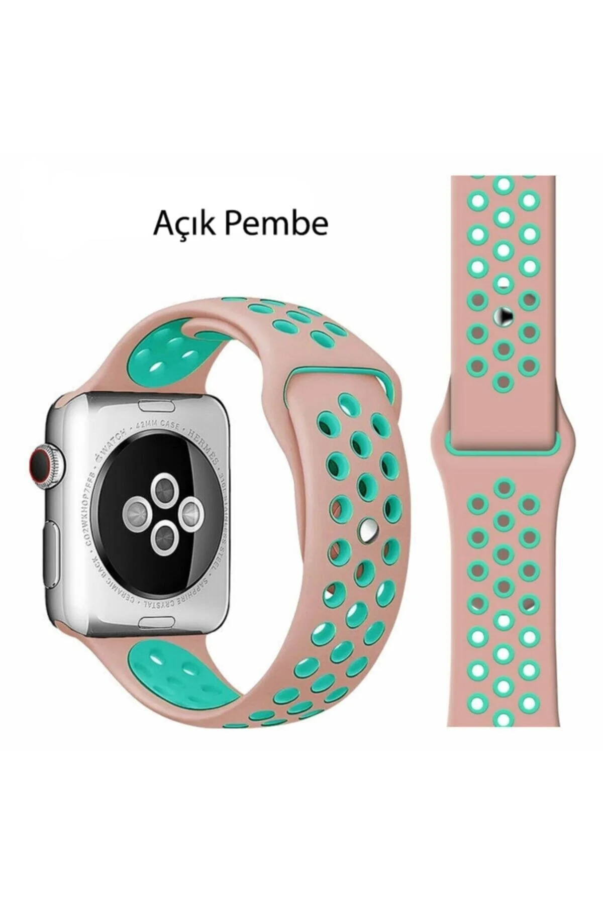 Apple Watch Uyumlu1 2 3 4 5 42mm 44mm Spor Silikon Kordon Kayış