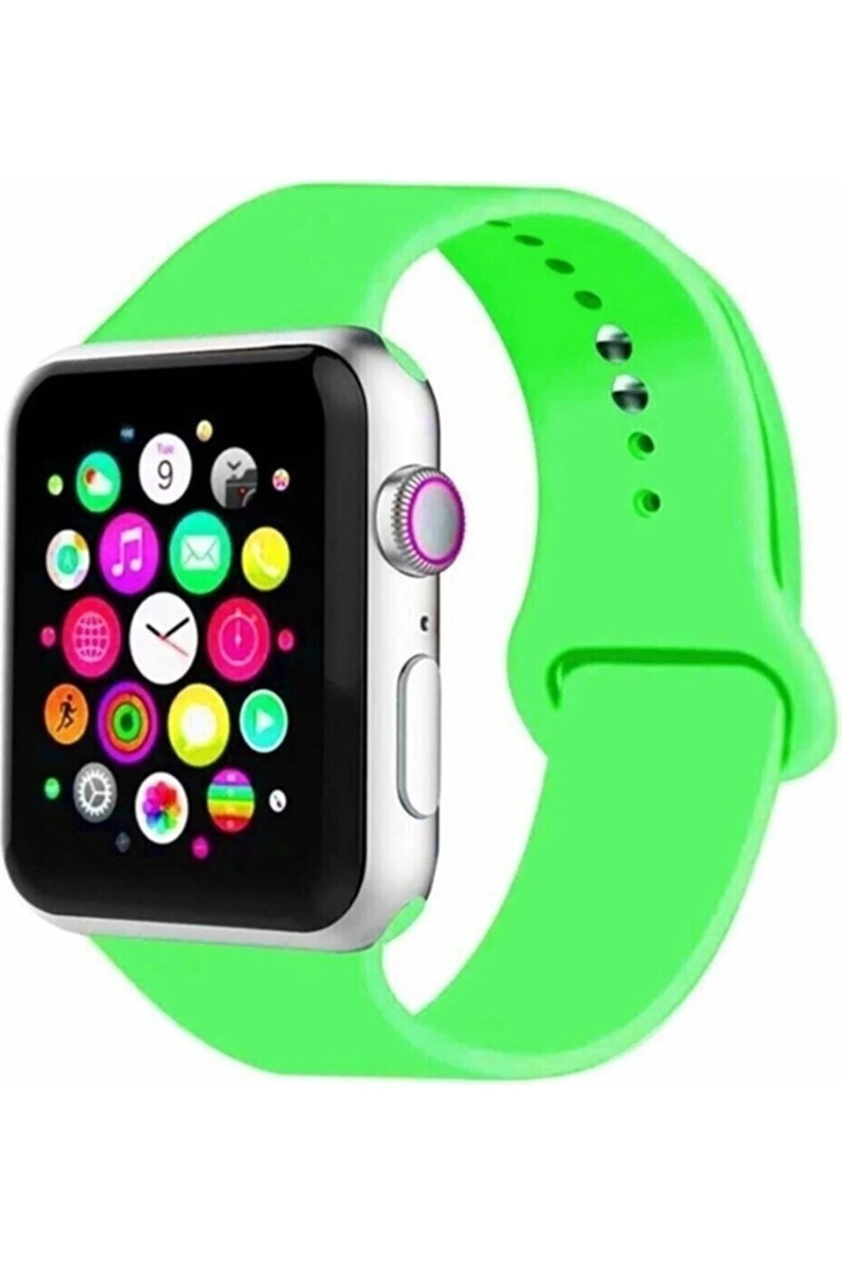 Apple Watch Uyumlu1-2-3-4-5-6-7-8-se (42mm-44mm-45mm) Kordon Kayış Silikon