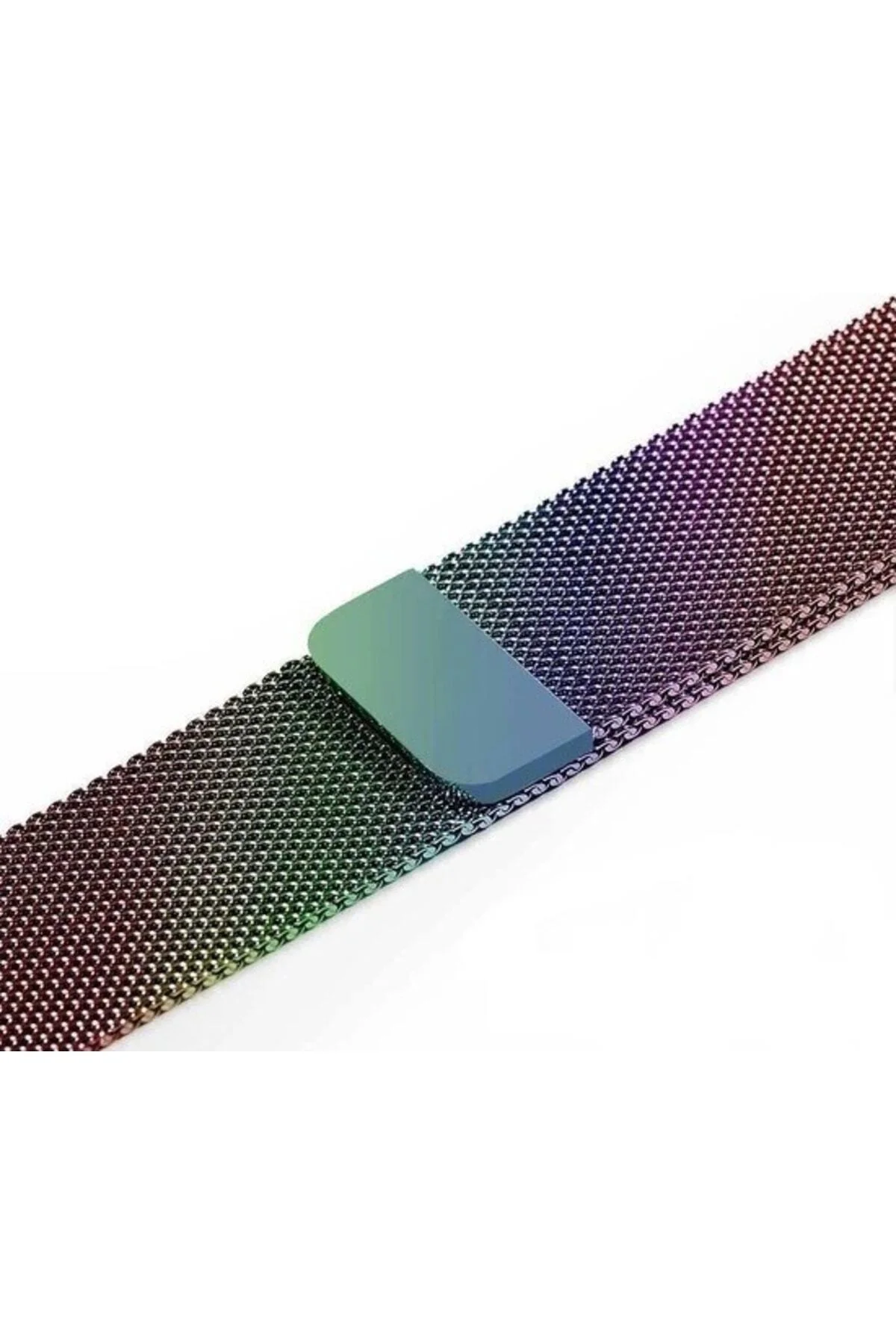 Apple Watch Uyumlu8 7 6 5 4 Se 42 44 45mm Çelik Örme Kordon Gökkuşağı - pazariz Görsel 3